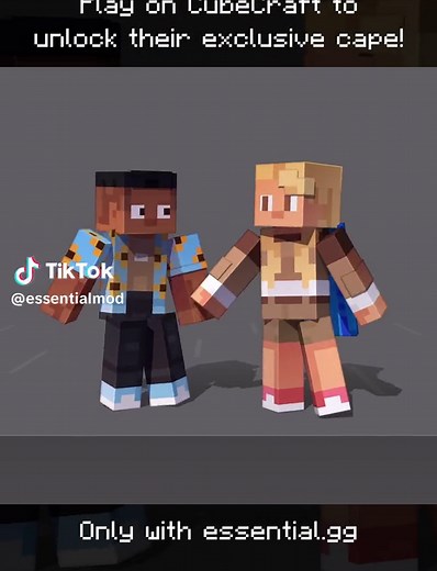 Play CubeCraft, get a cape. Only with essential.gg 🔹#minecraft #minecraftmods #essential #cubecraft