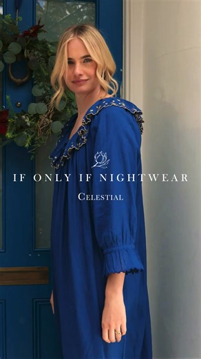 Inspired by the magic of winter nights, the Celestial Collection shines in rich navy twill and star embroidery. Timeless and cross-generational, these pieces are made to be treasured. Ground shipping is $10. Shop now. | If Only If