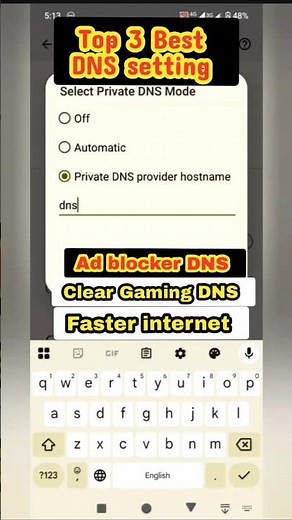 Top 3 Private DNS setting for faster internet Gaming and ad blocker | how to ad blocked for DNS