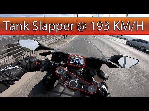 TANK SLAPPER @ 193 KM/H 🤠- ( slow motion )