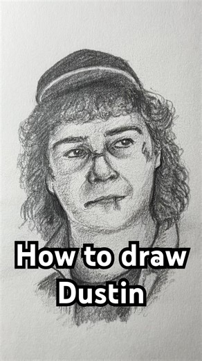 How to draw Dustin Henderson from Stranger Things! Easy! #art #strangerthings #dustinhenderson