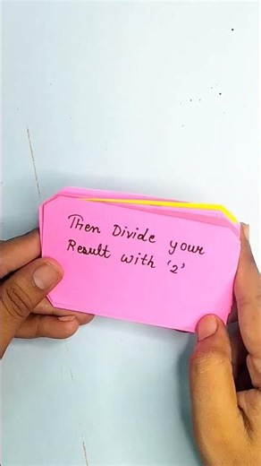 Choose One Number in Your Mind 🔢 | I Will Find Your Number ✨ | Magic Trick #Shorts #diy