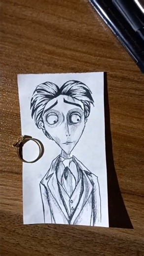 Victor's drawing from the animation Corpse Bride