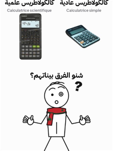 الفرق بين calculatrice scientifique و calculatrice normale