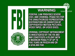 FBI Warning Screen (1997-2000) [VHS]