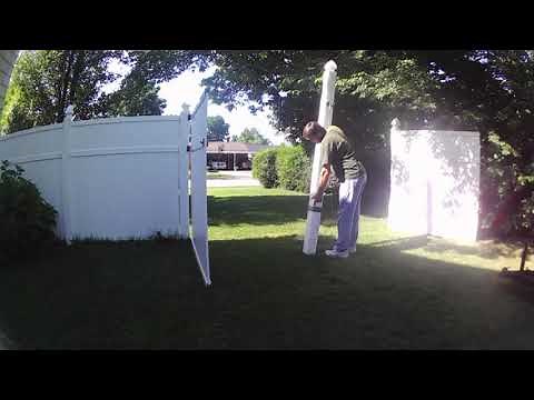 How to remove center post on double gated vinyl fence.