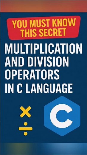🎯 "Don’t Miss This! Multiplication and Division Explained Simply in C!"#viralshorts