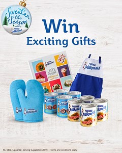 Unleash the festive chef in you! Take part in “Sweeten the Season with Milkmaid”. Snap and share pictures of Milkmaid recipe creations before the 5th of January and stand a chance to win exciting gifts by being selected as one of the 12 lucky winners. IMPORTANT – The Milkmaid tin needs to be featured in the photo.* Terms and Conditions Apply: https://www.milkmaid.lk/en/sweeten-season-milkmaid-2023-tc | Nestlé Milkmaid Sweet Delights