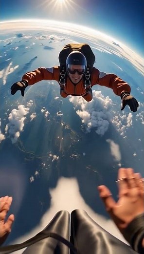 Skydiving from Space to Earth First-Person POV #pov #skydiving #firstpersonview