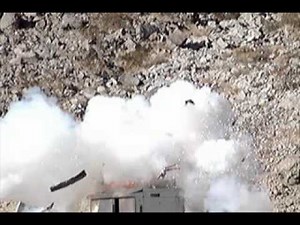 Barbie explosion, displaying in Slow motion in Borrego springs