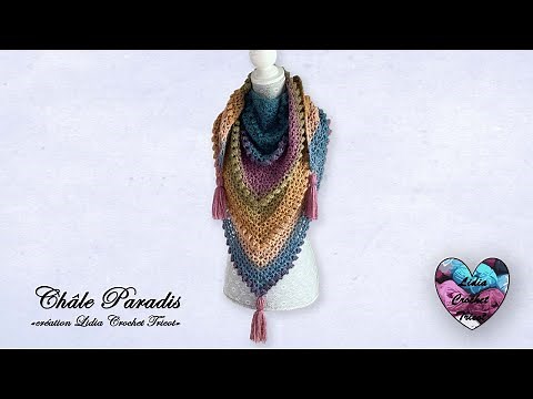 Shawl "Paradise" Crochet "Lidia Crochet Tricot"
