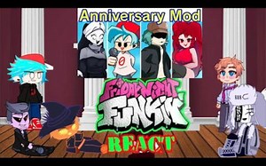 Friday night funkin角色反应FNF一周年MOD Part1