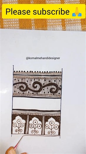 😍2 Types of Elegant Bridal Border Mehndi 👰✨ Easy Border Tricks #shorts #mehndi #komalmehandidesigner