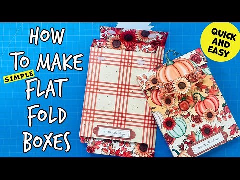 ALL YOU NEED IS ONE SHEET! easy flat fold box tutorial. MAKE NOW, USE LATER!!