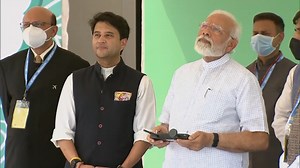 Indian Prime Minister Narendra Modi tries his hand at flying a drone during #DroneFestival in New Delhi For more videos, visit: wionews.com/videos | WION