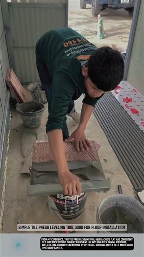 Simple Tile Press Leveling tool good for floor installation #tools