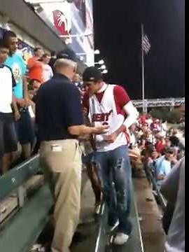 Miami Heat Fan Ejected from Cleveland Indians Game Pt. 1