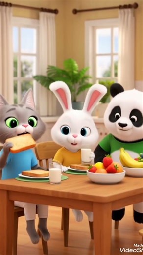 Cute Animal Friends Rainy Day Adventure | Rabbit, Cat & Panda Story