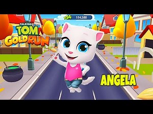 Talking Tom Gold Run: ANGELA Run - iOS Android Gameplay