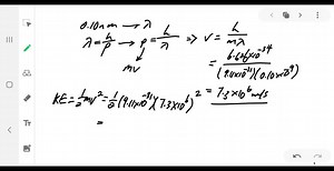 SOLVED:(a) Approximately how fast should an electron move so it has a wavelength that makes it useful to measure the distance between adjacent atoms in typical crystals (about 0.10 nm ) ? (b) What is the kinetic energy of the electron in part (a)? (c) What would be the energy of a photon of the same wavelength as the electron in part (b)? (d) Which would make a more effective probe of small- scale structures: electrons or photons? Why?