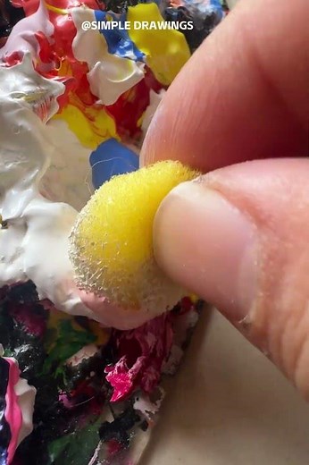 Acrylic painting tutorial/Clouds of Autumn Floating in the Bluest Sky #painting#shorts