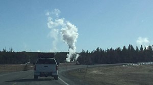 Watch the unusual eruptions of this massive geyser