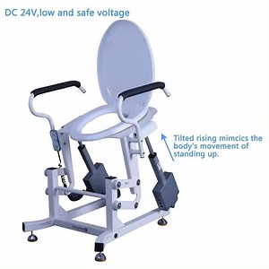 [Hot Item] Strong Bearing Patient Power Lift Commode Chair with Tilt