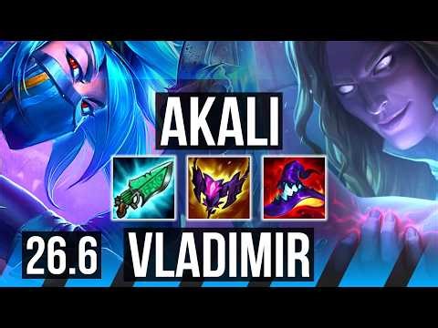 AKALI vs VLADIMIR (MID) | Good KDA: 16/2/5 | EUW Challenger | 26.6