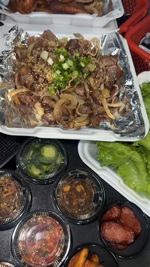 Sian Restaurant on Instagram: "If you’re wondering… yes, our BBQ is available for takeout 🤭🔥 Where else in Indy can you grab grilled intestine, beef tongue, and all the one-of-a-kind goodies? Only here. #sianrestaurant #indyrestaurants #fypシ❤️💞❤️"