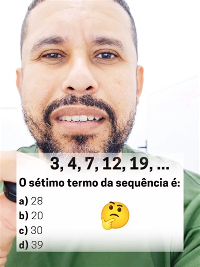 Raciocínio Lógico #matemática #math #concursos #sequência #raciociniologico