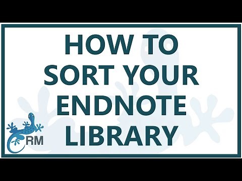 EndNote: How to sort your library