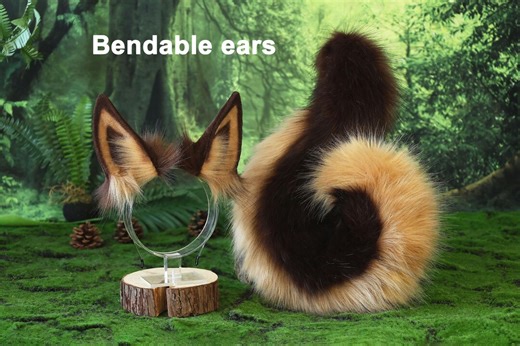 German Shepherd Dog Tail and Ear Cosplay Alsatian Wolf Dog Faux Fur Shiba Inu Dog Ears and Tail Puppy Kemonomimi Border Collie Dog Therian - Etsy