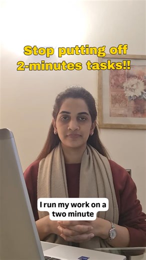 Bushra Javed | If it takes under 2 minutes, do it now. I follow a simple rule: quick reply, approval, file rename, small update, if it's under 2 minutes,... | Instagram
