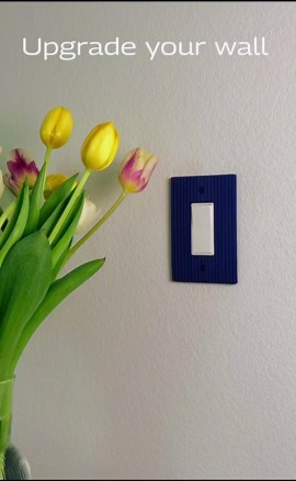 Double Rocker Switch Cover, Fluted Wall Plate, Ribbed Rocker Plate, Modern Architectural Decor