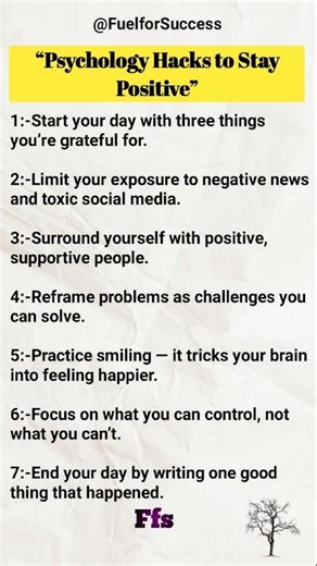 “Psychology Hacks to Stay Positive”