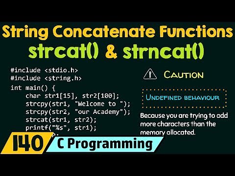 String Concatenate Functions - strcat() & strncat()