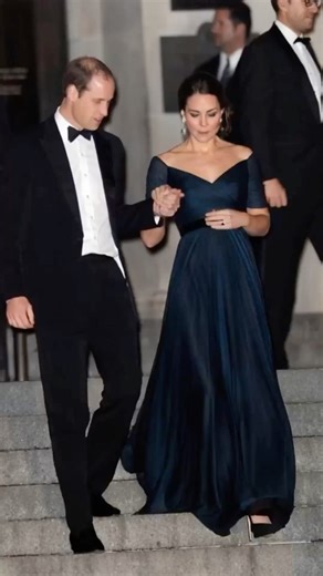 Kate Middleton Stuns in Midnight Blue Gown Beside Prince William at Elegant Evening Gala