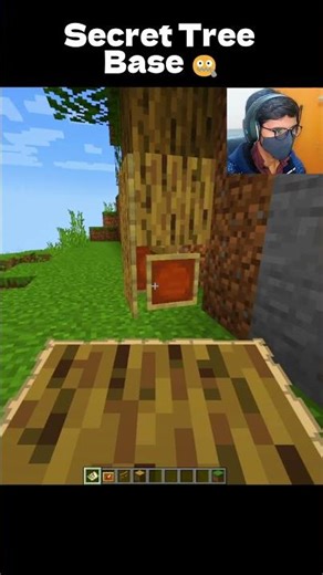 Minecraft Secret Tree Base🤫 #minecraft