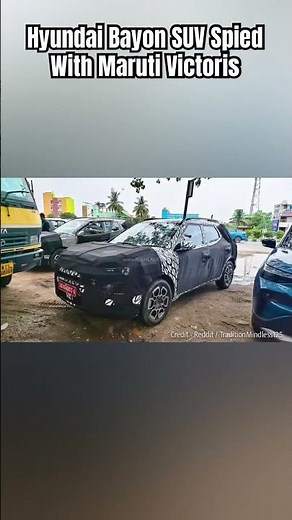 Hyundai Bayon SUV spied with Maruti Victoris