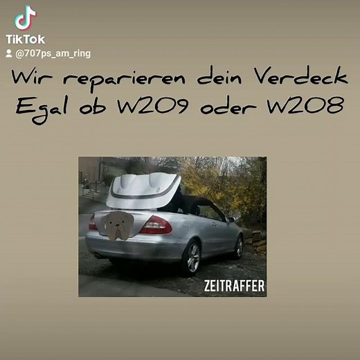 Mercedes CLK Cabrio W209 W208 Verdeck Reparatur Problem Lösung