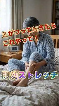 寝る前10秒で「こむら返り」を予防する方法！#足がつる #こむら返り #マグネシウム #ストレッチ #睡眠の 질 #健康 #整形外科 #shorts #むずむず脚症候群