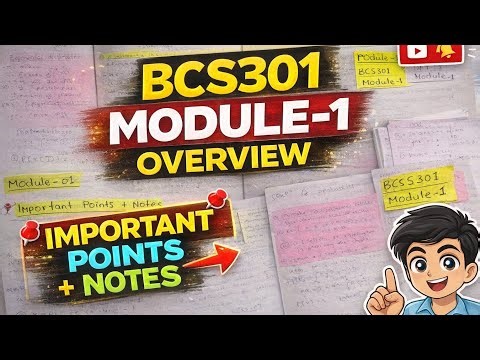 BCS301 Module 1 Full Overview 🔥 | Important Points for Exams #bcs301 #vtu