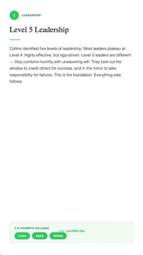 Good to Great -- Level 5 Leadership | AI Workshop #Shorts