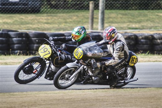 Classic motorcycles take to the track
