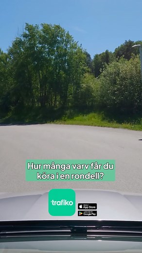 Max hur många varv får du köra i en rondell? #cirkulationsplats #körkort #t#teoriprov | Trafiko