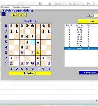 Schachmatt in acht Zügen Eine Falle in der slawischen Verteidigung Schach in Excel