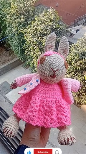 Crochet cute rabbit. #crochet #yarn #crochetpattern #knitting #diy #handmade #shorts