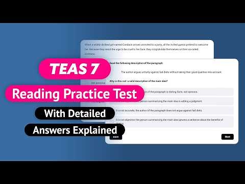 TEAS Reading Practice Test 2025 | Answers Explained in Detail!