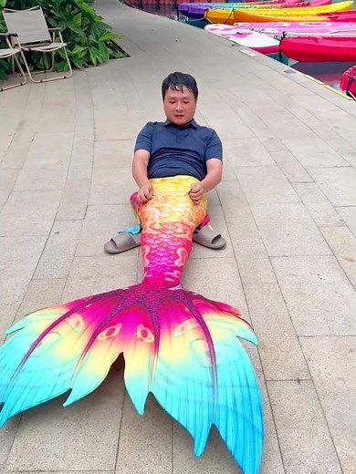 Breaking the mold—mermen can be stylish and graceful too! #mermaidtail #mermaidlife #mermaid#foloeo