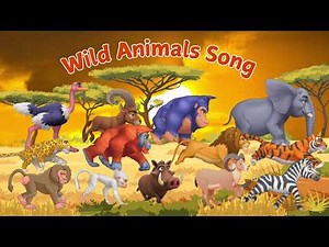 Wild Animals Song 🐾 Learn Animal Sounds & Names 🦁Roar, Buzz, Splash & Play 🎶 Nursery Rhymes for Kids